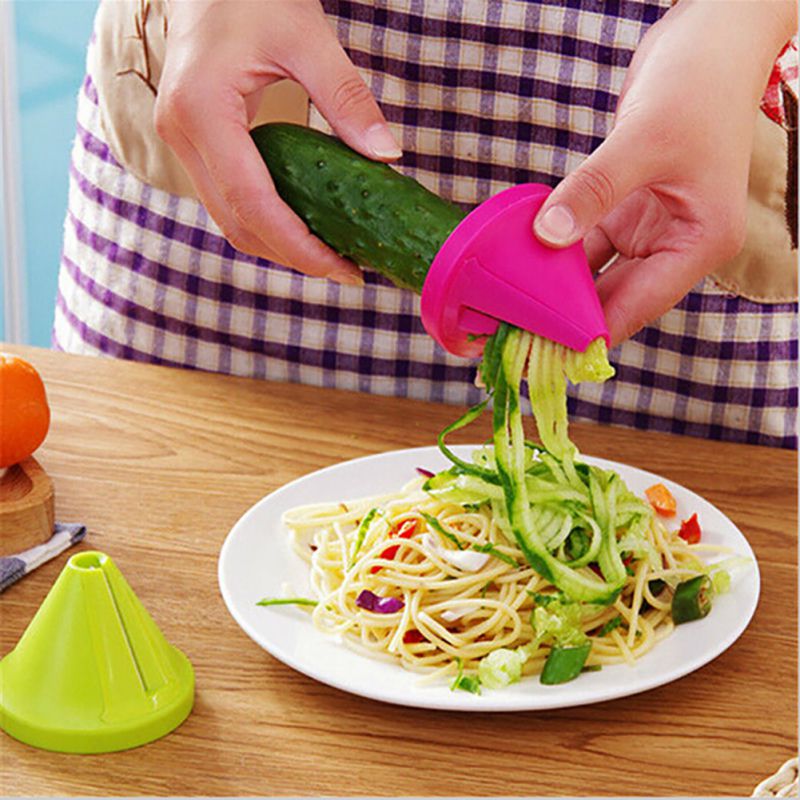 Gadget Funnel Model Vegetable Shred Device Spiral Slicer Carrot Radish Cutter Kitchen Tool 1 pcs