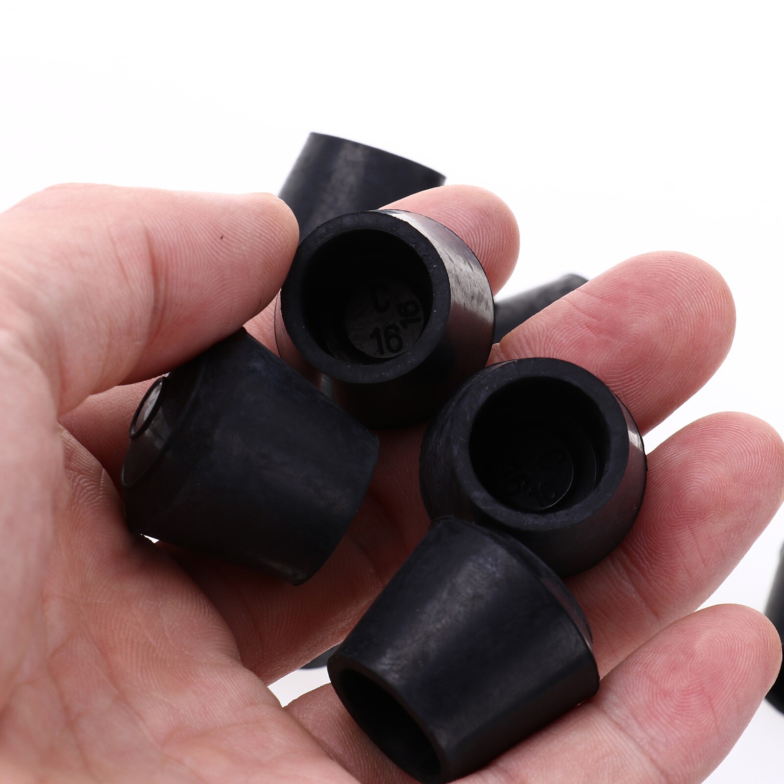 12 Table Chair Leg Tip Caps Furniture Steel Tube Covers Non Slip Rubber Feet Cups Anti Vibration Furniture Plugs Floor Protector