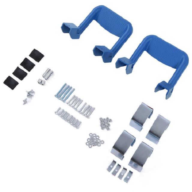 2Pcs/Set SUV Truck Side Steps Bar Anti-Slip Aluminum Pickup Powder-Coated Stirrup Boards for FORD/CHEVY/GMC/DODGE: Blue