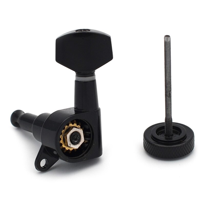 Zwarte stemmechanieken voor akoestische elektrische gitaar met vergrendelde snaren