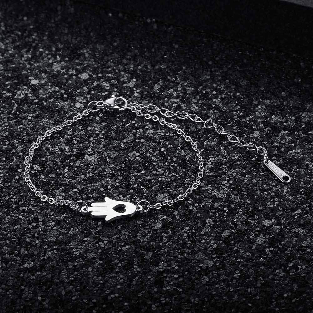 AAAAA 100% Edelstahl Hamsa Hand Charme Armbinde für Frauen Weibliche Nie Trüben Schmuck Armbänder fabelhaft Armbinde