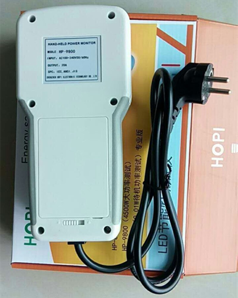 Digital Electric Power Energy Meter Tester Monitor Watt Meter Analyzer energy saving lamps tester HP9800 Frequency Meters