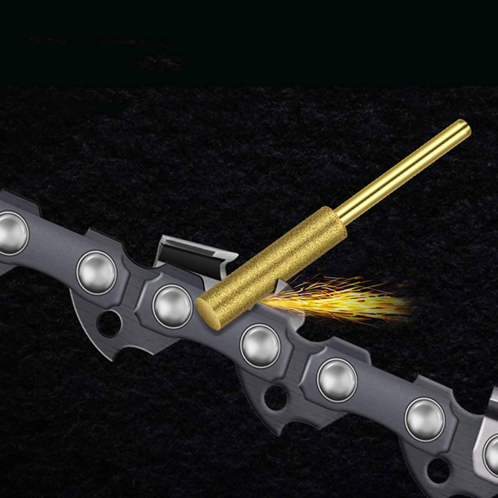 8Pcs Kettingzaag Bits Titanium Plated Diamant Slijper Hoge Hardheid Elektrische Kettingzaag Bestand