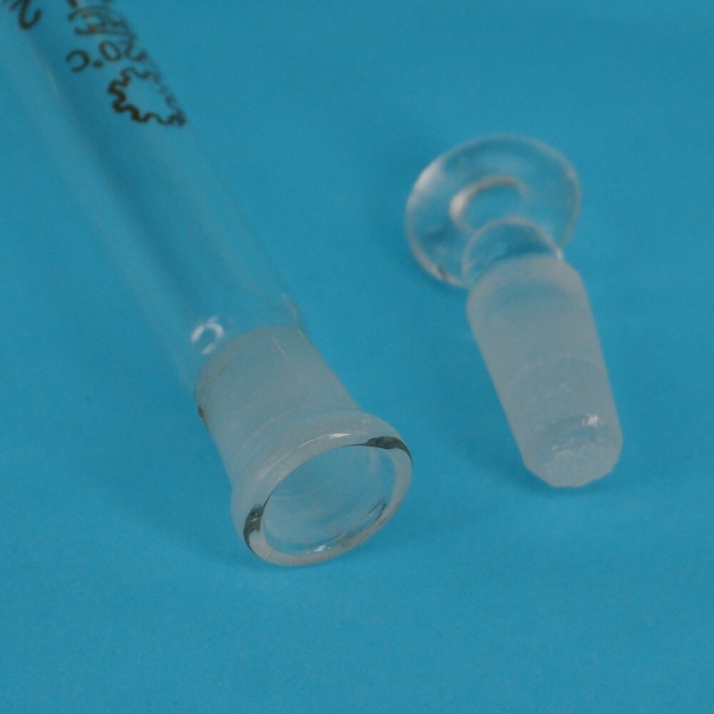 2ml Graduated Line Lab Clear Glass Test Tube Round Bottom with Stopper Glassware