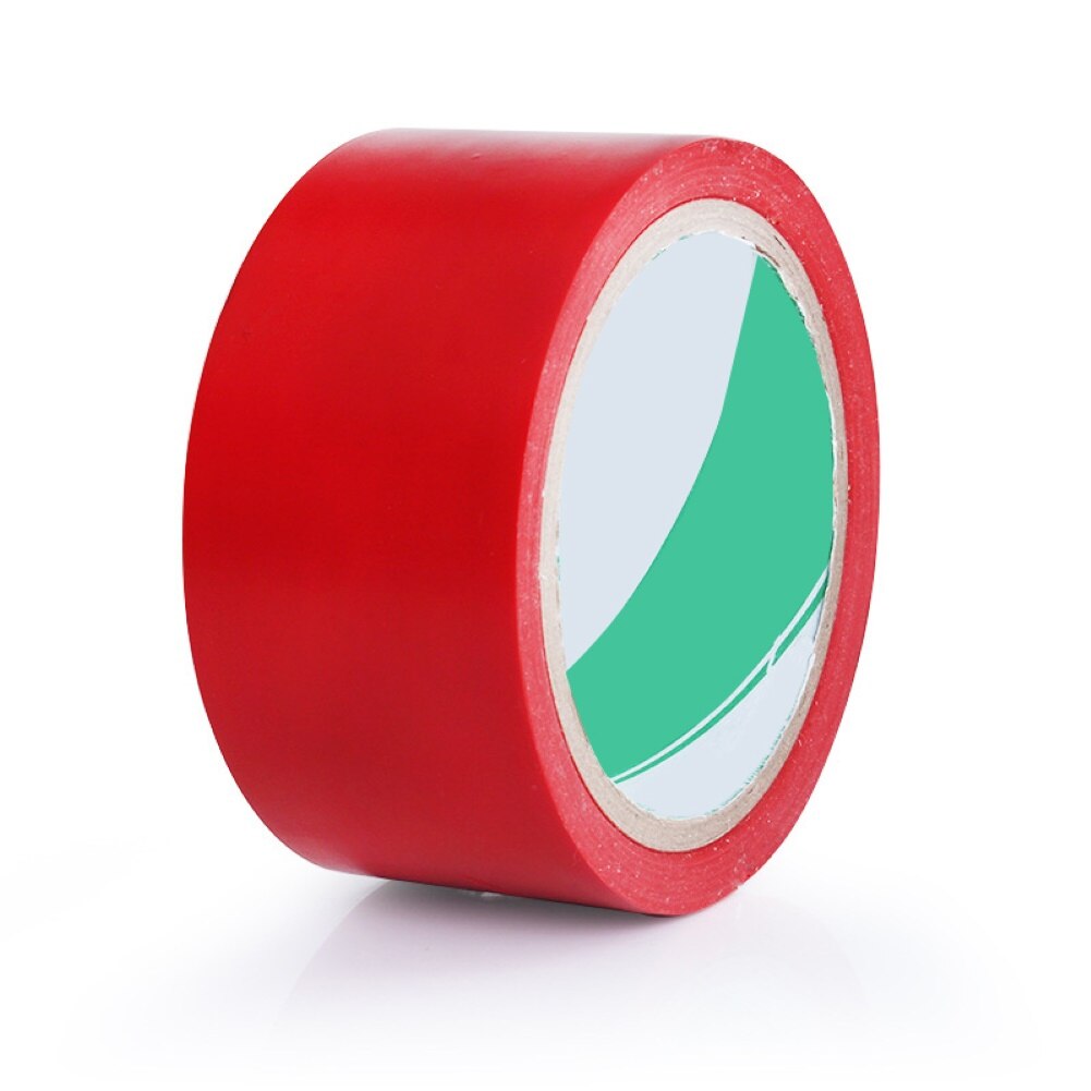 Black and yellow floor tape identification tape Warehouse Factory Waterproof PVC Caution Barrier Marking Safety Warning Tape: Red