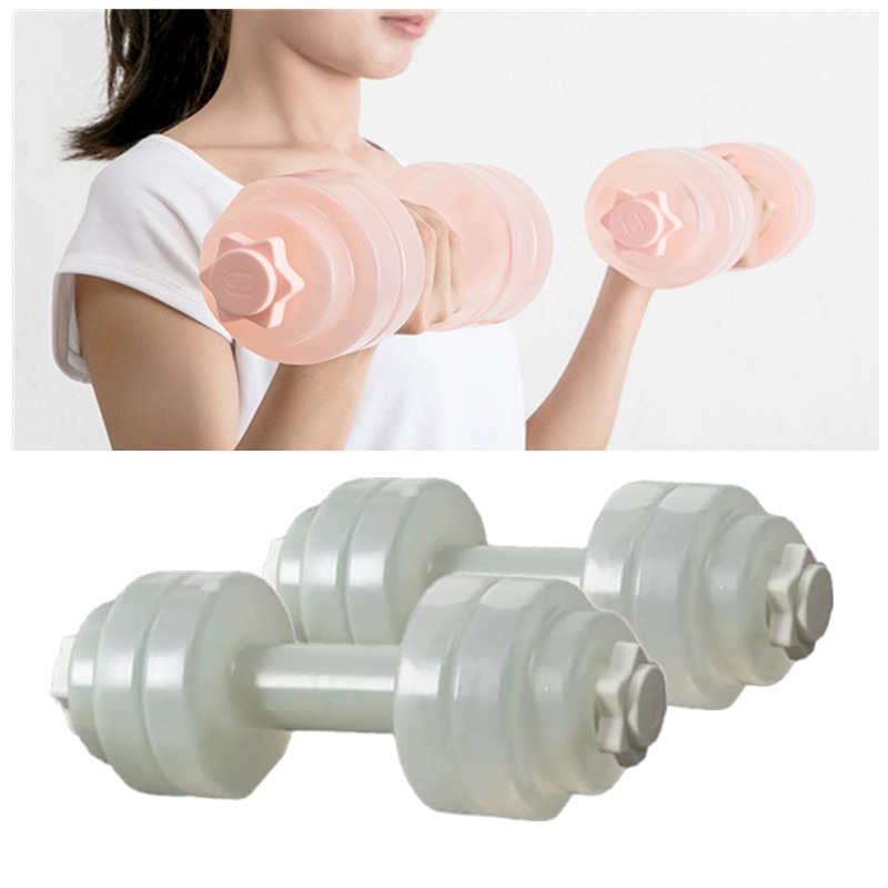 1pair Waterbottle Dumbbells Weight-Adjustable Weightlifting Muscle Training Dunbbells Portable Fitness Equipments