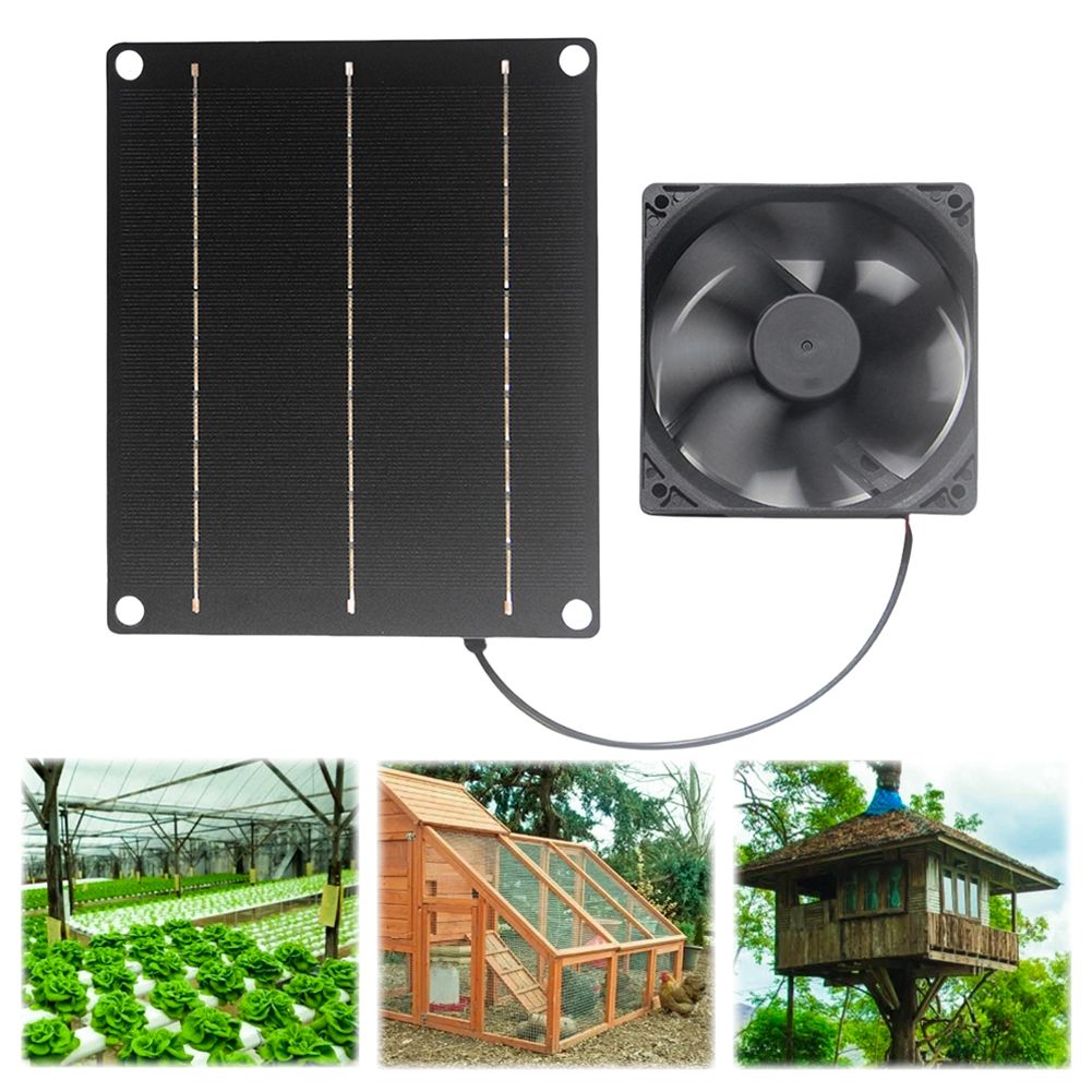 6V 6W Solar-Abluftventilator, wasserdichter Mini-Ventilator, Solar-Dach-Ventilator, Dach-Abluftventilator für Hunde, Hühnerstall, Wohnmobil, Gewächshausventilator