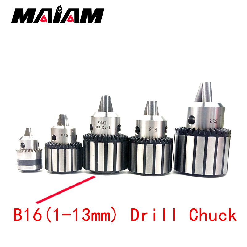 Borrchuck  b10 b12 b16 b18 0.6-6mm 1-10mm 1-16mm 1-13mm 3-16mm 1-16mm chuck för cnc verktygsmaskin borrchuck rotationsklämning: B16(1-13mm)