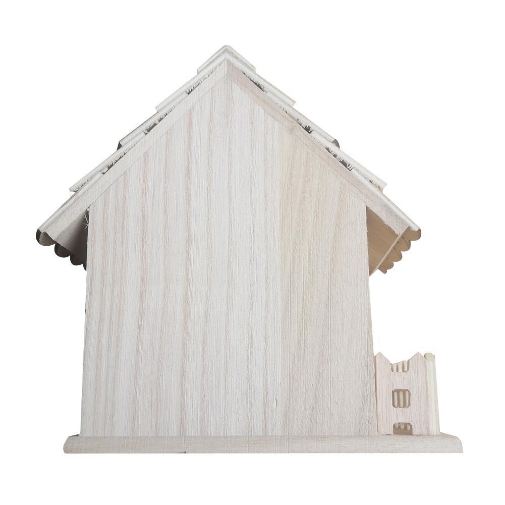 Bird House Box Wooden Bird House Nest Wall-mounted Outdoor Birdhouse Wooden Box Bird House 19x17x13cm