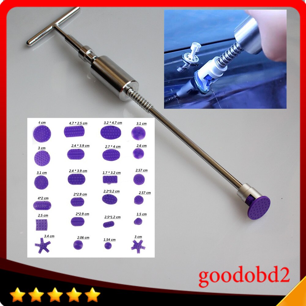 Heavy Duty tools car dent slide hammer Auto Dent Repair Dent Remover - T bar 2 in 1 Dent Puller Hammer 24x pulling tabs
