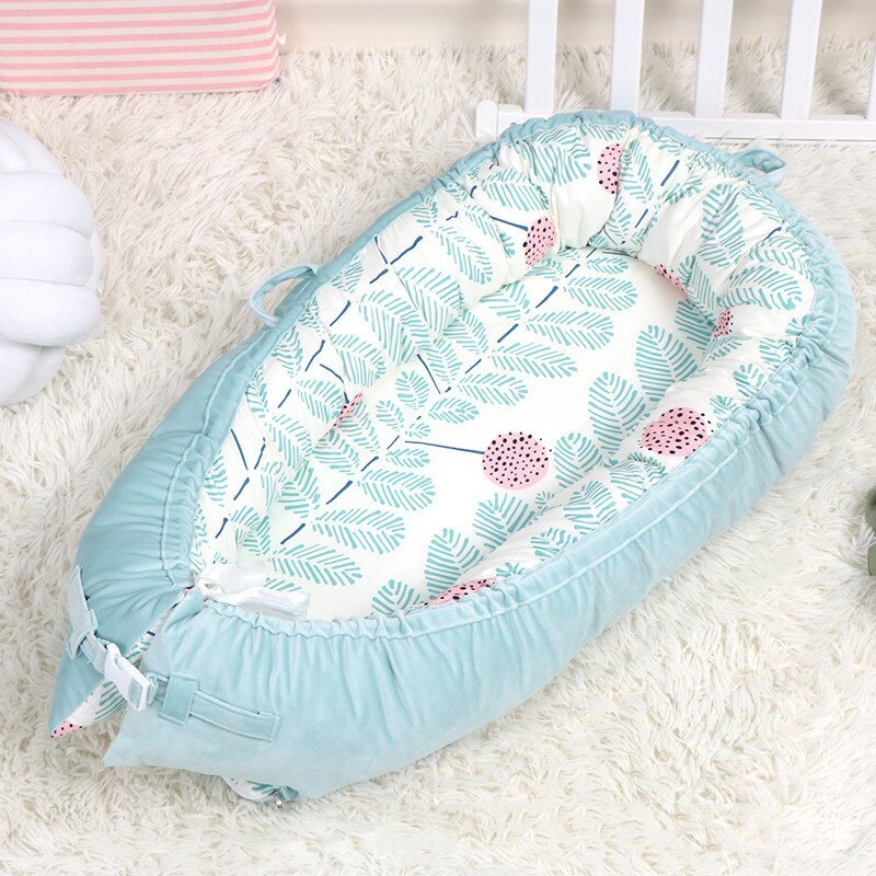Cama nido de bebé portátil de 80cm x 50cm, cuna extraíble y lavable, cama de viaje para niños, cuna de algodón