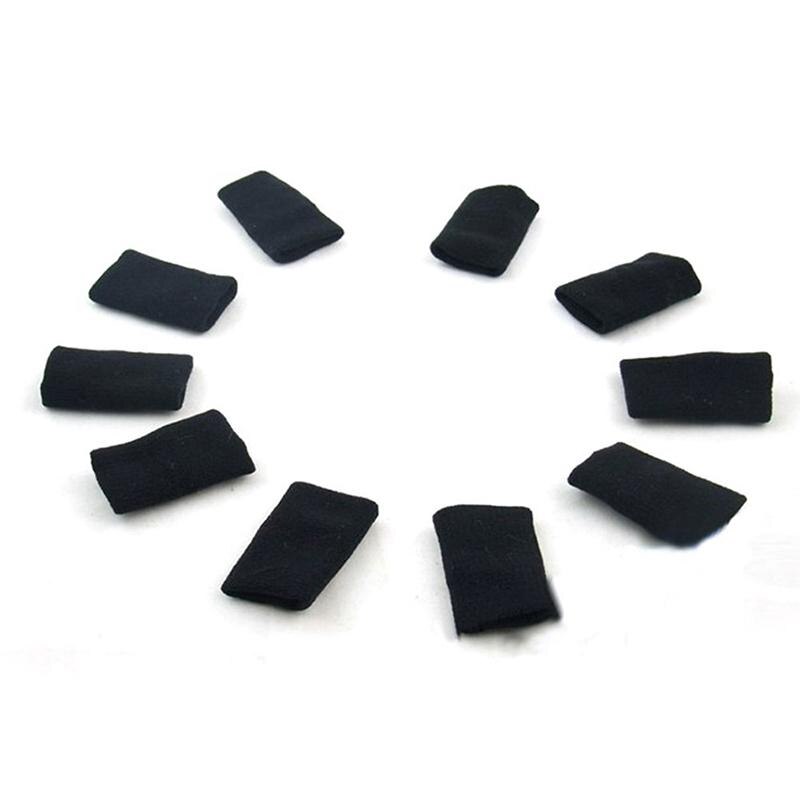 1 zestaw czarne ochraniacze na palce robić koszykówki sportowe antypoślizgowe akcesoria robić siatkówki ochraniacze sportowe ochraniacze na palce