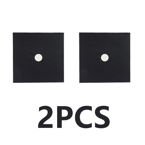 1/2 / 4PCS Reusable PTFE Range Hood Stove Burner Pad Temperature Anti-fouling Anti-oil Pad Lining Plate Cleaning Kitchen Tool: Black 2pcs