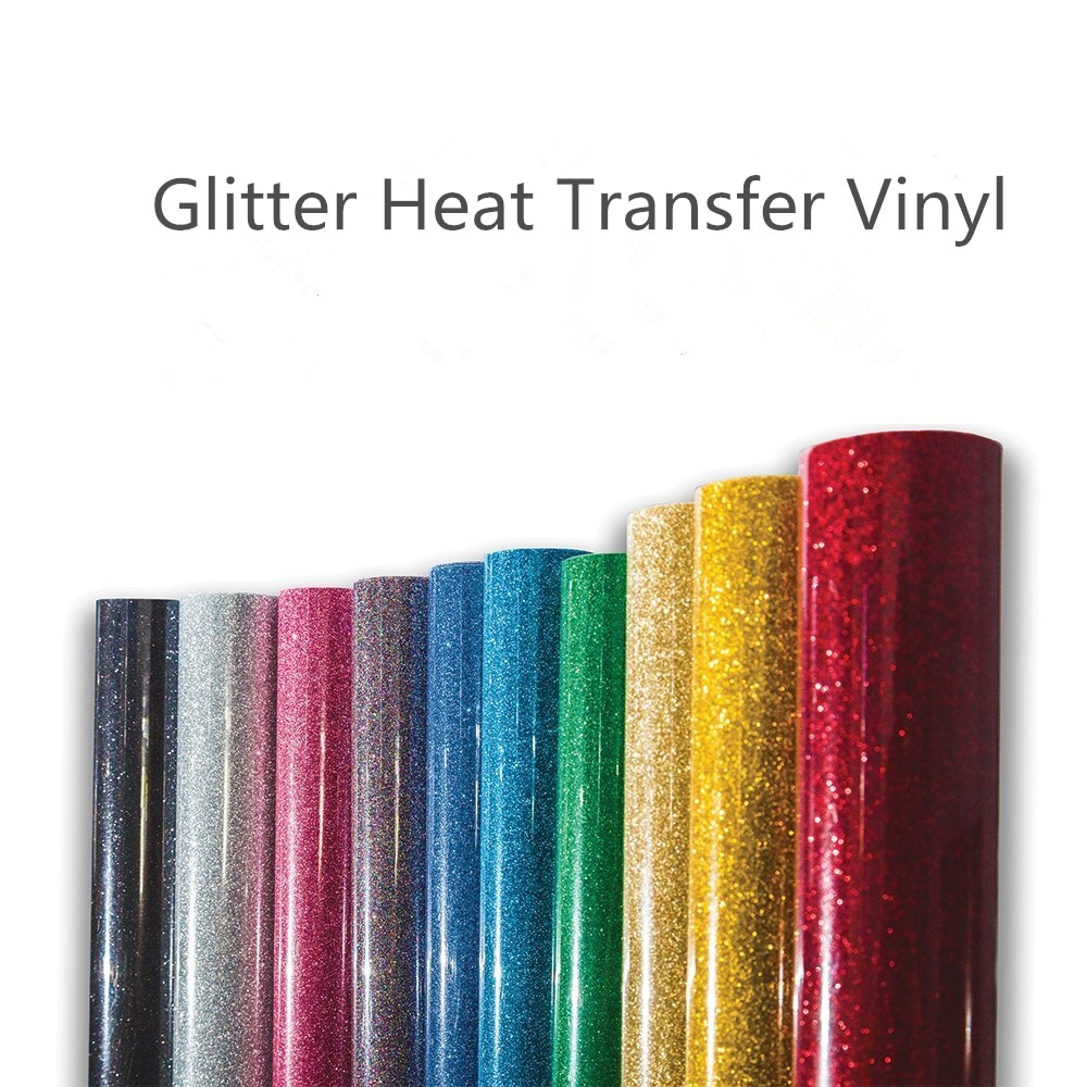 50cmx30cm Glitter Heat transfer vinyl for T-shirts Cutter Plotter sticky iron on Heat press film iron on