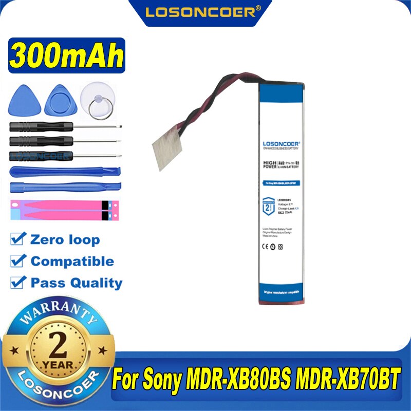 100% Originele Losoncoer 300Mah LIS1630HNPC Batterij Voor Sony MDR-XB80BS, MDR-XB70BT Bluetooth Headset Batterijen