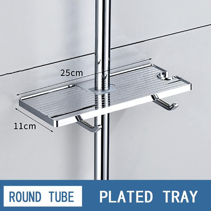 Wall Household Item Bathroom Shower Holder Rack Organizer Bathroom Shelf Shampoo Tray Stand No Drilling Floating Shelf for Shelf: PURPLE
