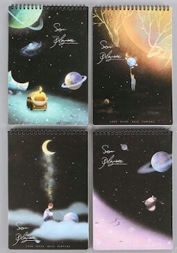 B5 spiral notepad diary horizontal blank paper inner page picture drawing book college student notebook thickened vertical flip: 2