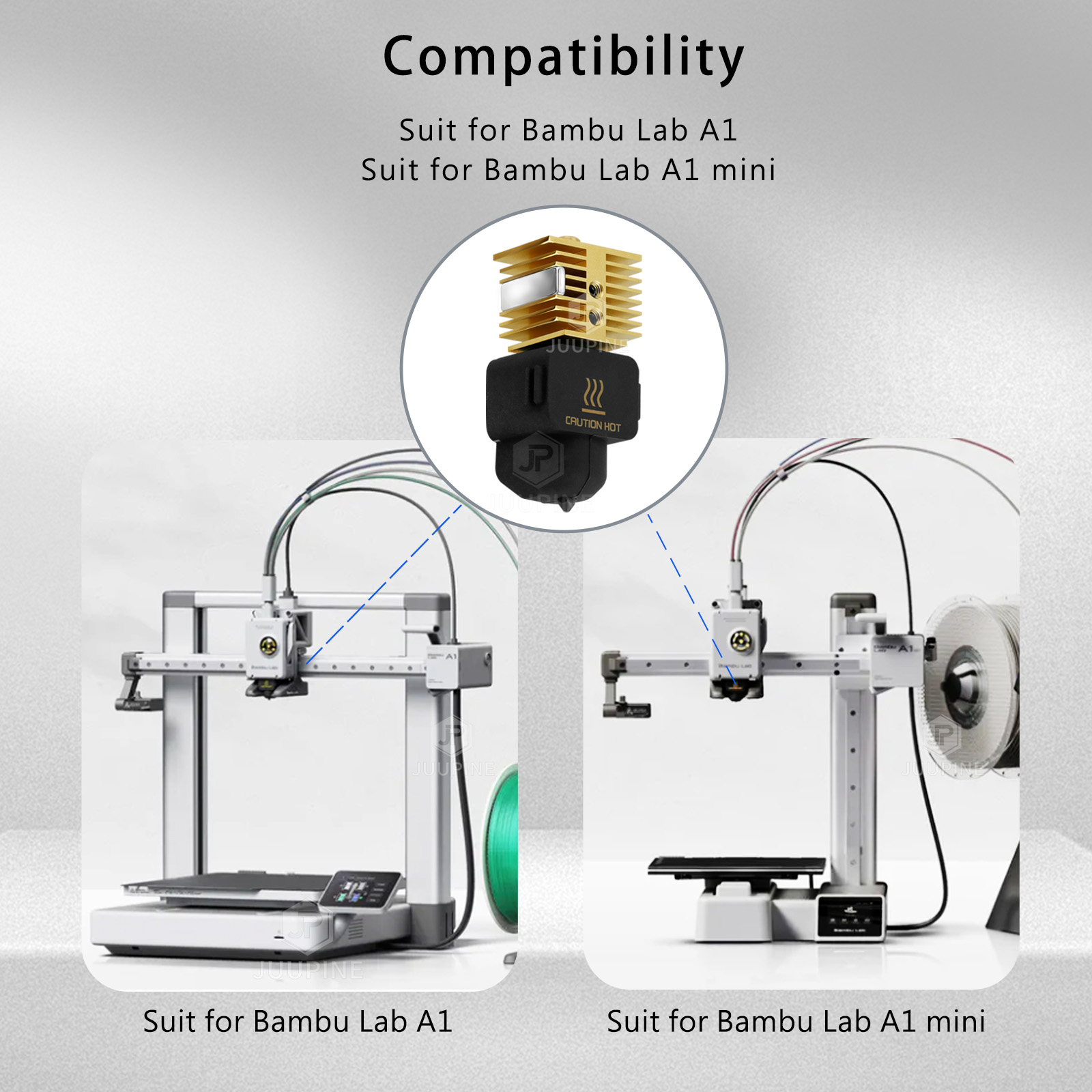 For Bambu Lab A1 Nozzle /A1 Mini Hotend Fast Speed a1 End Brass Heat Sink Hardened steel Nozzle 3D Printer accessories