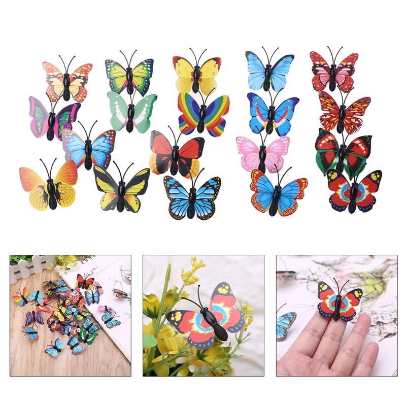 30 Stuks Vlinder Vormige Punaise Vaste Muur Decoratieve Punaise Pins Diy Voor Whiteboard Foto 'S Kaarten School Kantoorbenodigdheden