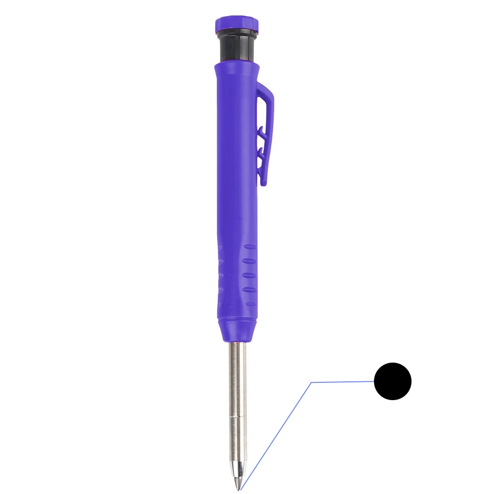 Solid Carpenter Mechanical Pencil For Construction Woodworking Long Head Carpenter Pencil With Sharpener Stationery Supplies: Red