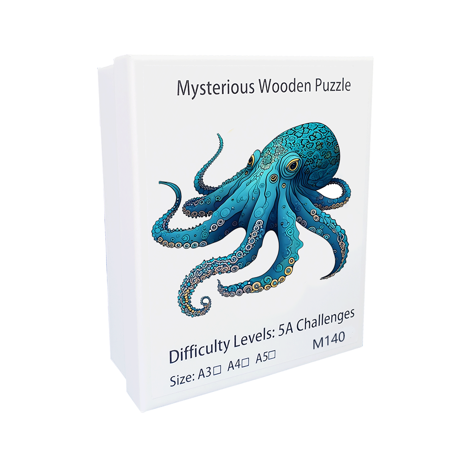Octopus Pattern Wooden Puzzle, Irregular Animal Shapes, Stress Relief Toys, Birthday