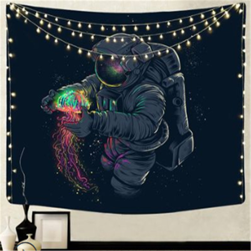 Psychedelic Starry Sky Sun Moon Mandala Tapestry Wall Hanging Celestial Wall Tapestry Hippie Wall Carpets Dorm Decor Tapestry: 04