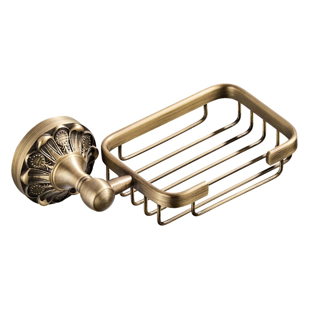 Brass Antique Hardware Set Toilet Paper Holder Soap Holder Towel Rack Paper Towel Holder Bathroom Shelf Robe Hook: Soap holder