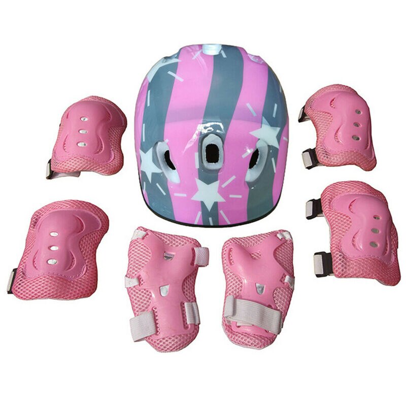 7PCS/set Children´s Scooter Bike Helmet Knee Pads Elbow Pads and Wrist Support