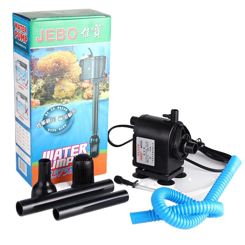 Jebo R375M Aquarium Fish Tank Filtering System Submersible Water Filter 1000L/H Aquarium Accessories Supplies: EU plug adapter