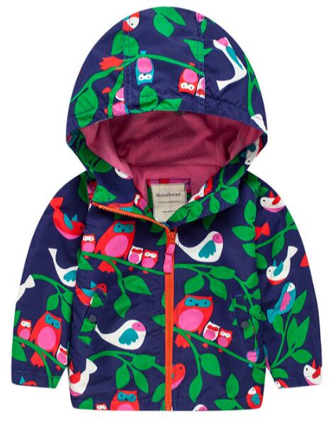 ¡Novedad de ! chaqueta rompevientos de lana para niños y niñas con estampado de dibujos animados, chaquetas con capucha para niñas, abrigo para niños: color 1 / 3 años