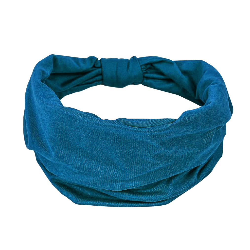 Diademas anchas para mujer, bandas elásticas suaves antideslizantes para el cabello, envolturas para la cabeza para Yoga y gimnasio, pañuelo de turbantes africanos de tela de algodón anudado