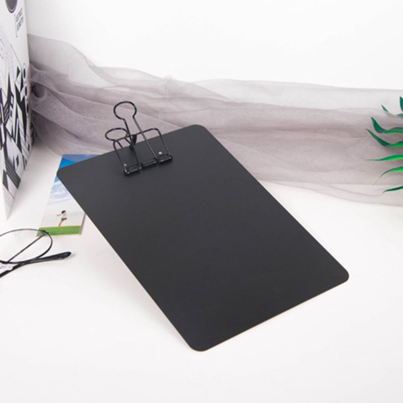 1pc Metal Clipboard Writing Pad File Folders Document Holder School Stationery