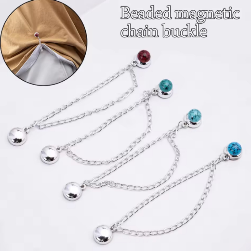 Bouton magnétique multifonction pour vêtements, avec chaîne, boutons métalliques, Clip pour vêtements, écharpe, jambes de pantalon, outils magnétiques de fixation de manchette