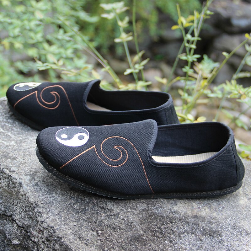 Rubber Sole Cotten Breathable Taoist Shoes Chinese Traditions Footwear Tai Chi Shoes Kung Fu Wushu Shoes