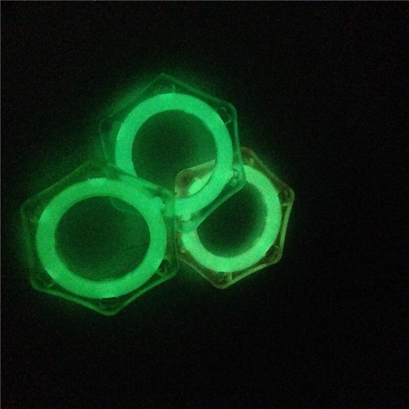 2 stück/lot kabelgebundenes mikrofon fluoreszierender rollring kunststoff sechskant gleitring