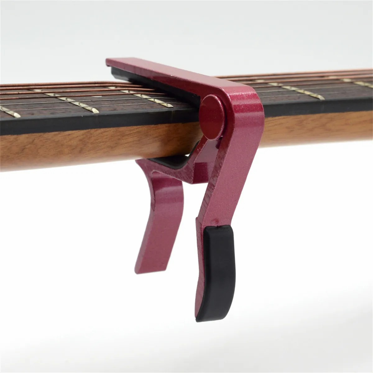 Accesorios de guitarra Capo de aleación de aluminio de , llave de abrazadera de cambio rápido, piezas de guitarra de ajuste de tono clásico acústico: Rojo