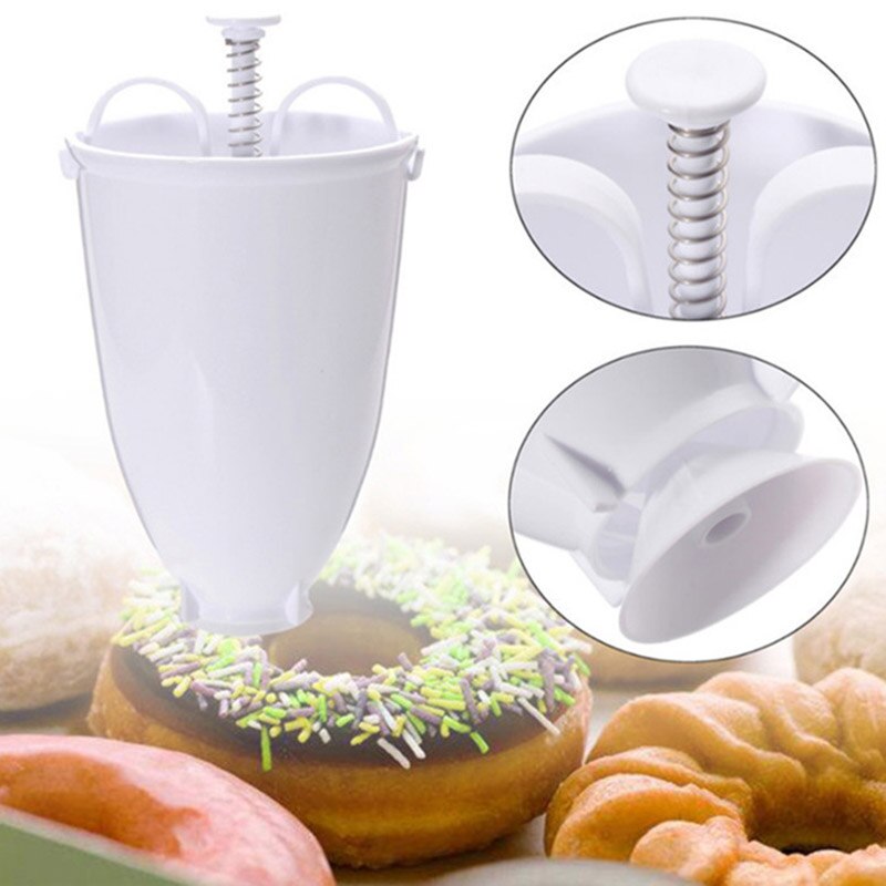 Plastic Light Weight Donut Maker Dispenser Deep Fry Donut Mould Easy Fast Portable Arabic Waffle Doughnut Gadget