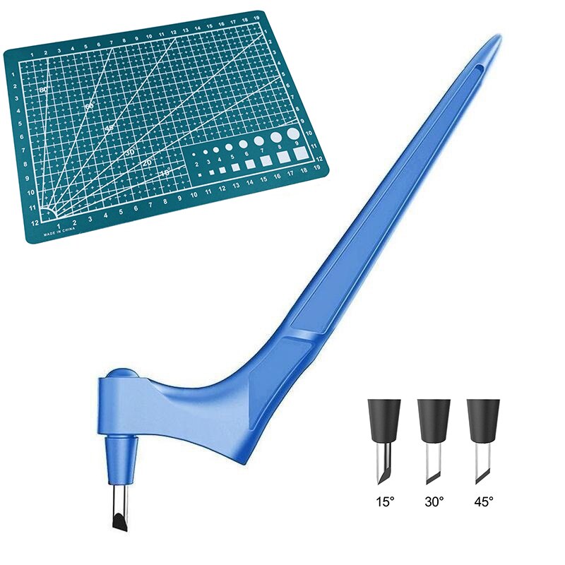 360 stopni obrotowy nóż introligatorski narzędzia robić obróbki drewna narzędzia tnące nóż robić rzeźbienia ostrze gilotyna robić papieru rękodzieło rzeźba sztuka DIY: niebieski zestaw