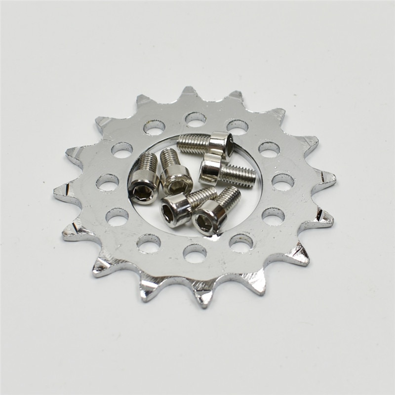 16T Fixed Gear For Bicycle Disc Brake Mount Bolts-fixed Chain Wheel 6 Screw Disc Hub Convert To Fix Gear Single Speed Fixed Cog