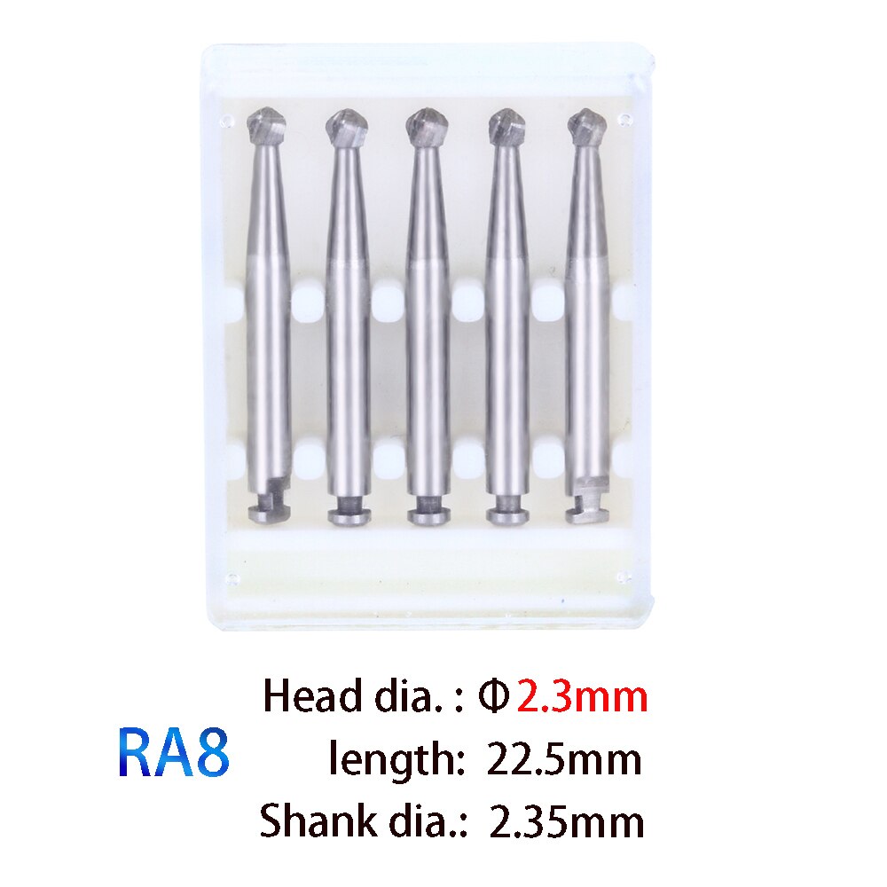 5 Pcs Dental product RA ronde bur Dental Lab Tungsten Carbide Burs lage snelheid Hardmetalen Burs RA bur: Blauw
