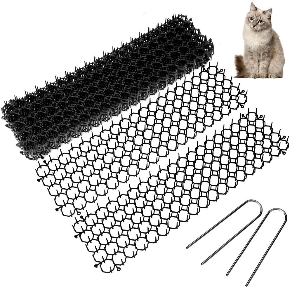 10Pcs Anti-Cats and Dogs Gardening Supplies Outdoor Garden Supplies Garden Prickle Strip Mat Spike Portable