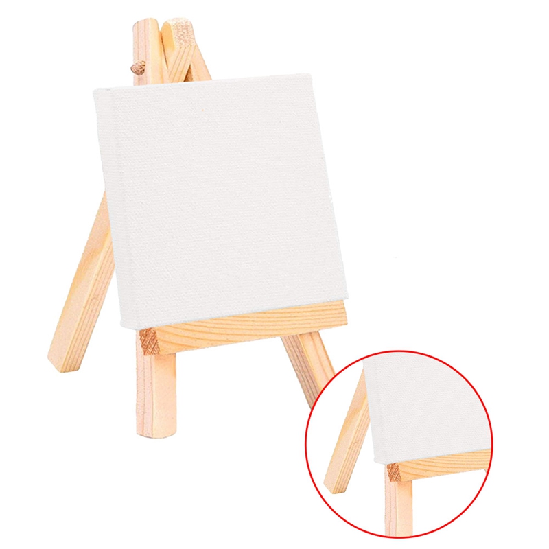 1 stk kunstnere tre mini staffeli mini lerret sett maleri håndverk diy tegning lite bord staffeli hjem dekorasjon