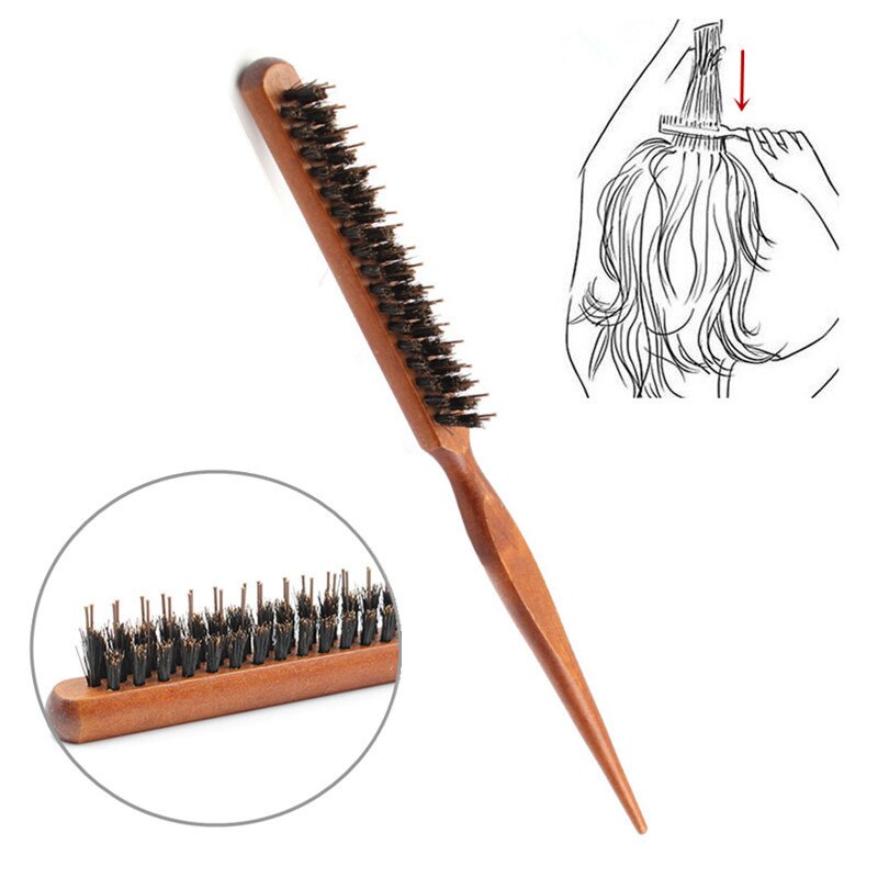 Salon kvinder hårpleje hår børster træ linje kam hårbørste forlængelse frisør styling værktøjer