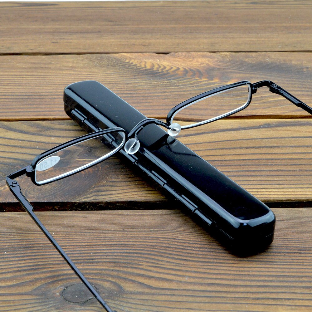 Legierung Super Schmale Tragbare Lesebrille Umfassen Metall Tragbare Stift Typ Gläser fallen + 0,75 + 1 + 1,25 + 1,5 + 1,75 bis + 4