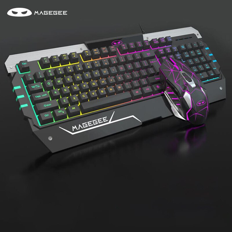 Clavier de jeu mécanique à câble USB rose pour filles, avec capuchons de touches, souris et écouteurs: 2