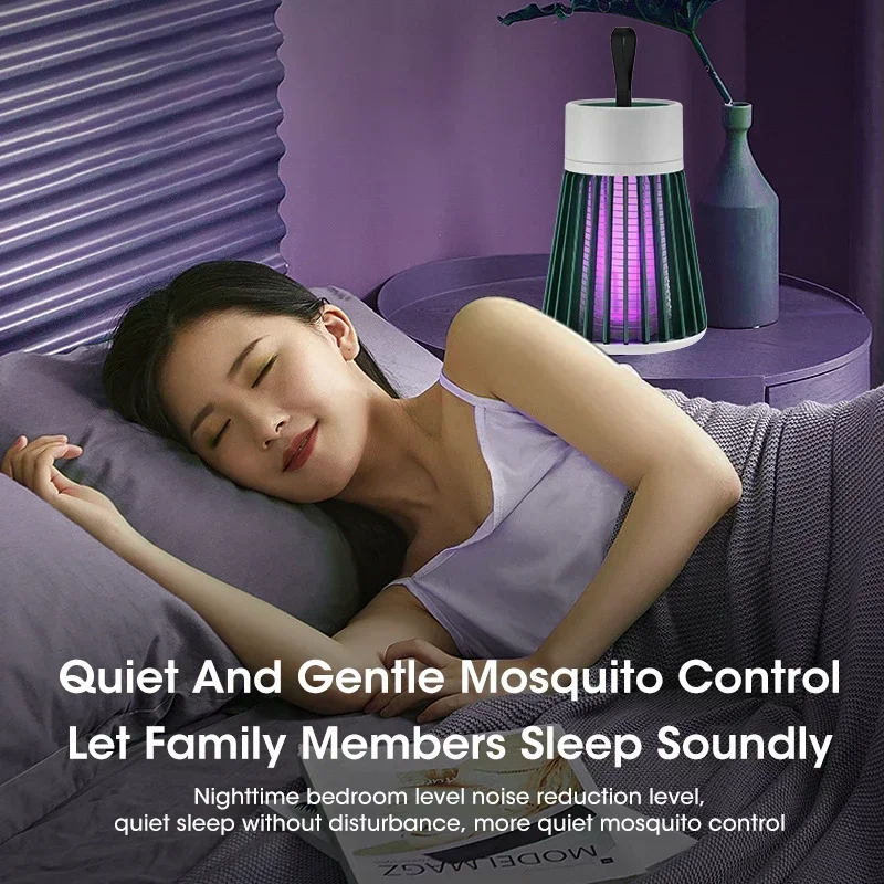 Lámpara antimosquitos de descarga eléctrica, Exterminador de insectos impermeable dos en uno para dormitorio, uso al aire libre, Mata polillas, avispas, más, 1 unidad