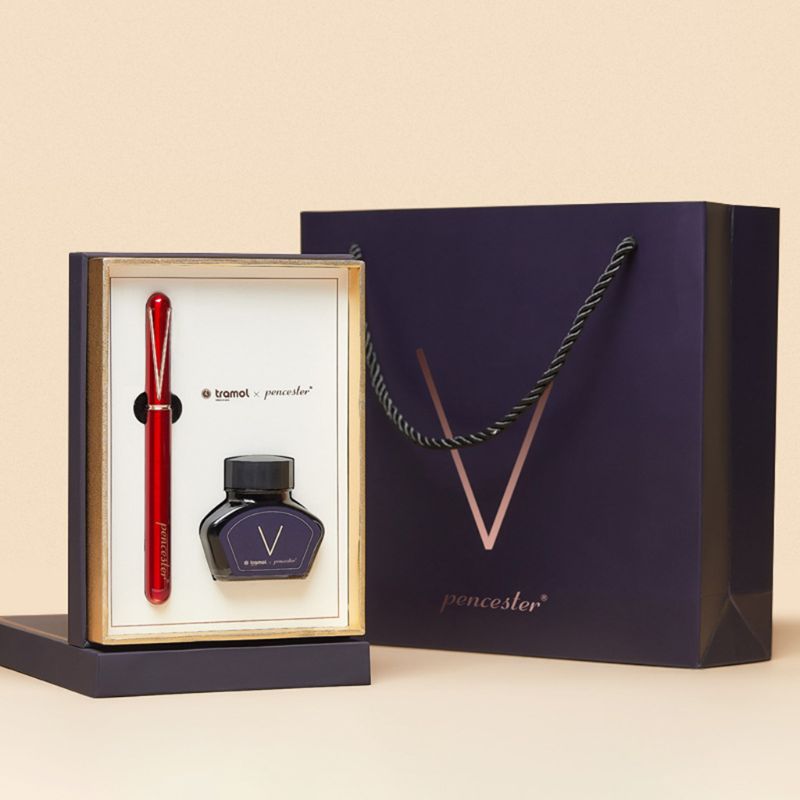 Exquisite Business Fountain Pen Signature Calligraphy with 30ml Ink Box Set Men Student School Supplies