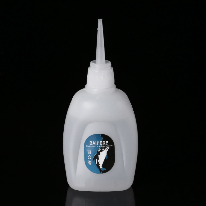 50ml pikavahvaa superliimaa 502 syanoakrylaattiliimaa puukumia, nahkaa 1 pc