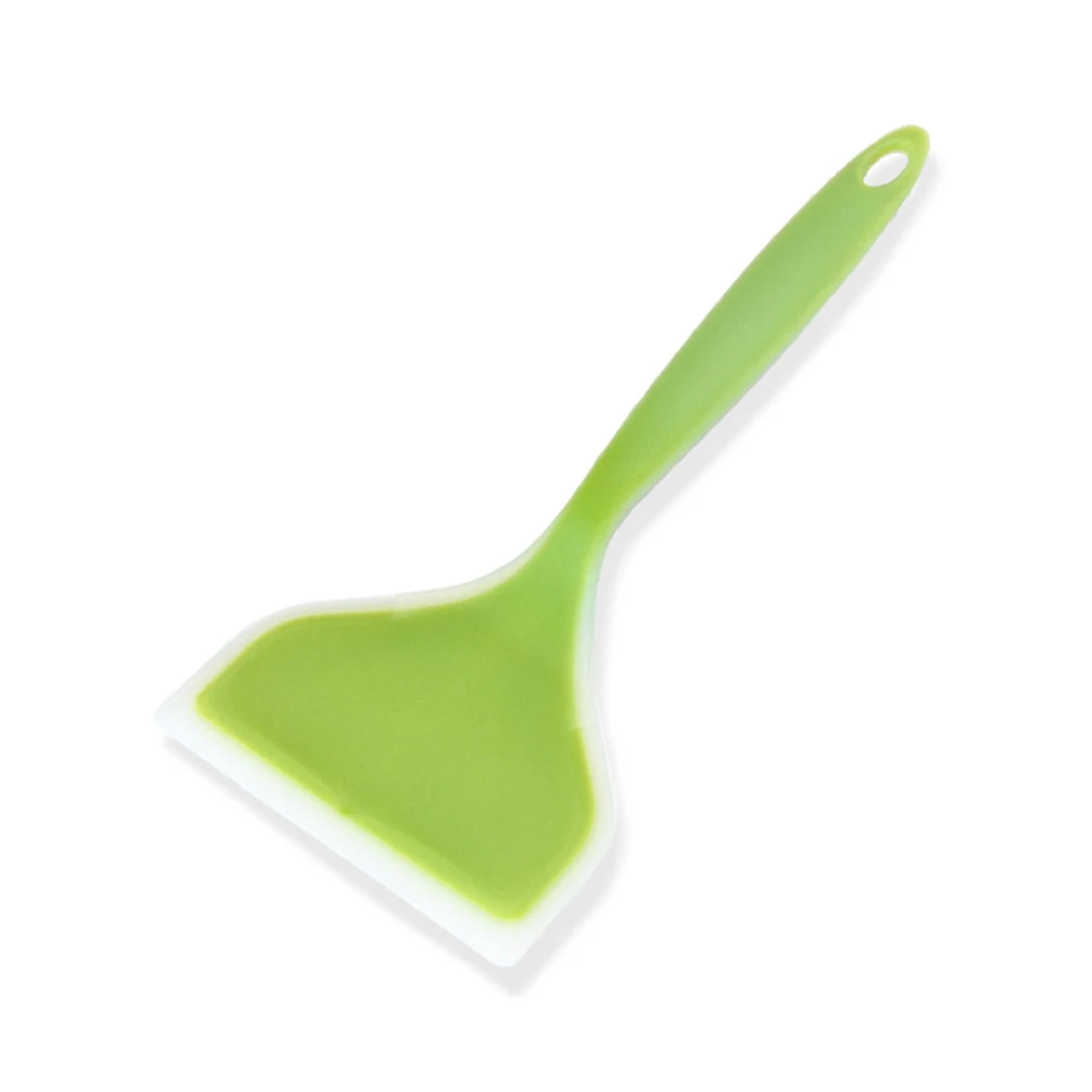Espátula de silicona antiadherente de boca ancha, espátula para cocinar huevos de carne, herramientas para hornear panqueques, pala de cocina, 1 ud.: Caqui oscuro