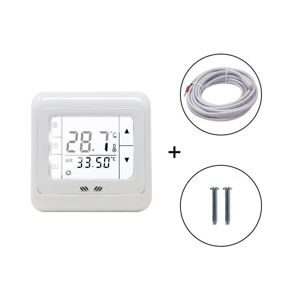 16A Digital Touch Screen Floor Heating Thermostat Room Warm Temperature Controller Auto Control with LCD Backlight